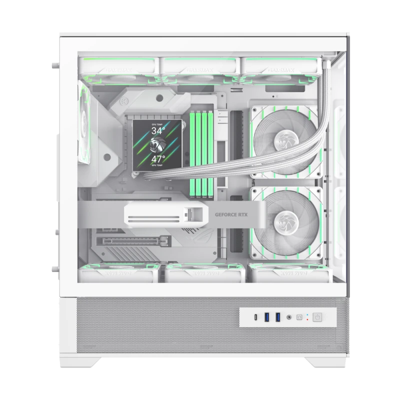 Компьютерный корпус gamemax vista 2 aw, midi-tower, без блока питания, белый 3