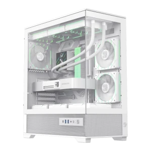 Carcasă pc gamemax vista 2 aw, midi-tower, fără psu, alb