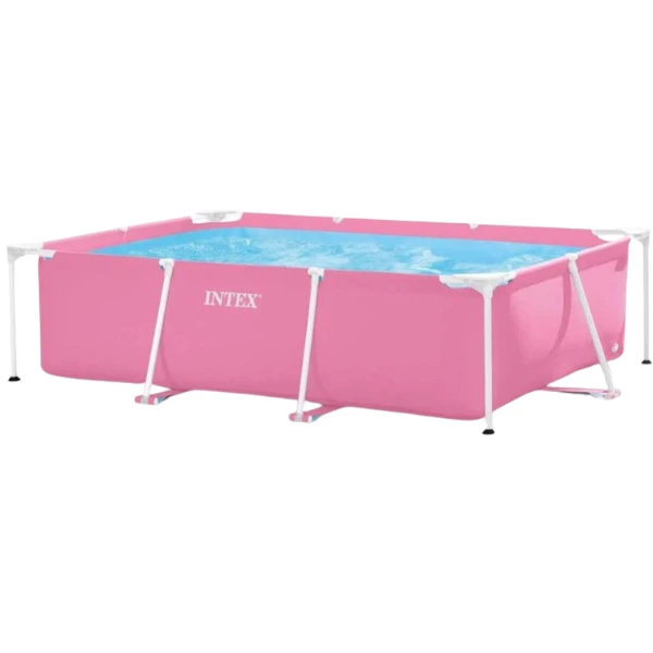 Intex piscină rectangular frame 220х150х60сm, 1622l, cadru metalic, roz 8