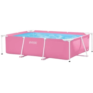 Intex piscină rectangular frame 220х150х60сm, 1622l, cadru metalic, roz Thumbnail 8