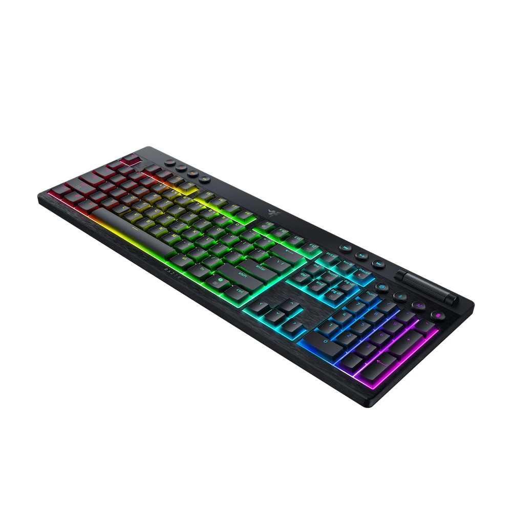 Razer Keyboard Mechanical BlackWidow V4 Low-Profile HyperSpeed Wireless (Green Clicky Switch) US Layout 2