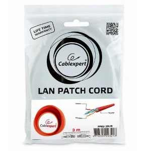 Патч-корд cablexpert pp6u-3m/r, cat6 utp, 3м, красный Thumbnail 2