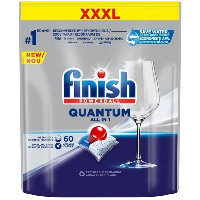 Таблетки для посудомоечной машины finish quantum regular all in one, 60 шт 2
