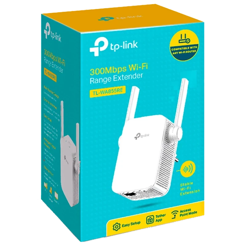 Amplificator de semnal wi‑fi tp-link tl-wa855re, 300 mbps, alb 6