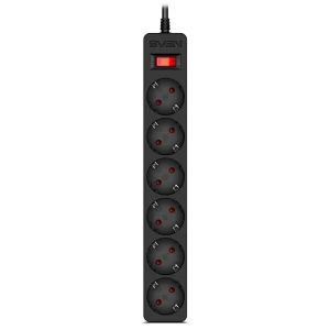 Prelungitor electric sven sf-06e, 6 prize, 5m, negru