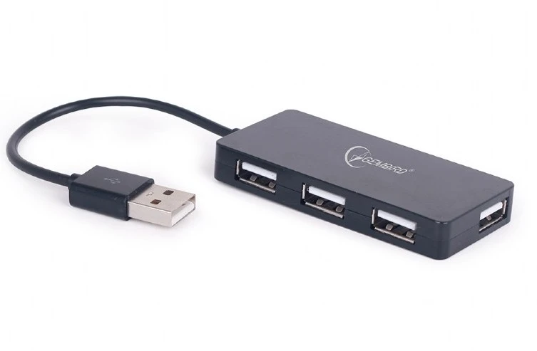 Usb-концентратор gembird uhb-u2p4-04, чёрный 4