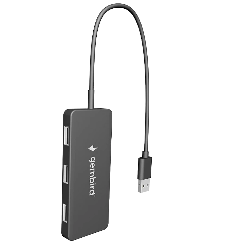 Usb-концентратор gembird uhb-u2p4-04, чёрный 2