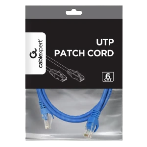 Patch cord cablexpert pp6u-0.5m/b, cat6 utp, 0,5m, albastru Thumbnail 2