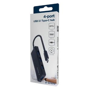 Usb-концентратор gembird uhb-cm-u3p4-02, чёрный Thumbnail 3