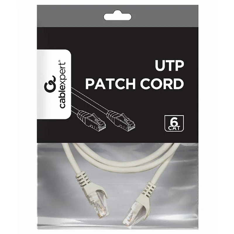 Patch cord cablexpert pp6u-1m, cat6 utp, 1m, gri 5