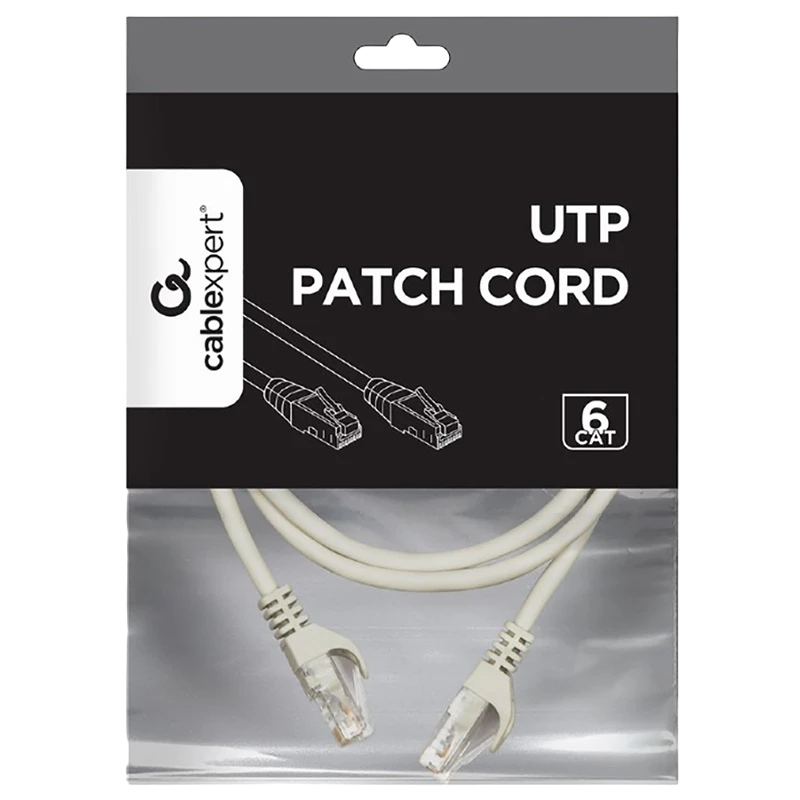 Patch cord cablexpert pp6u-1m, cat6 utp, 1m, gri 4