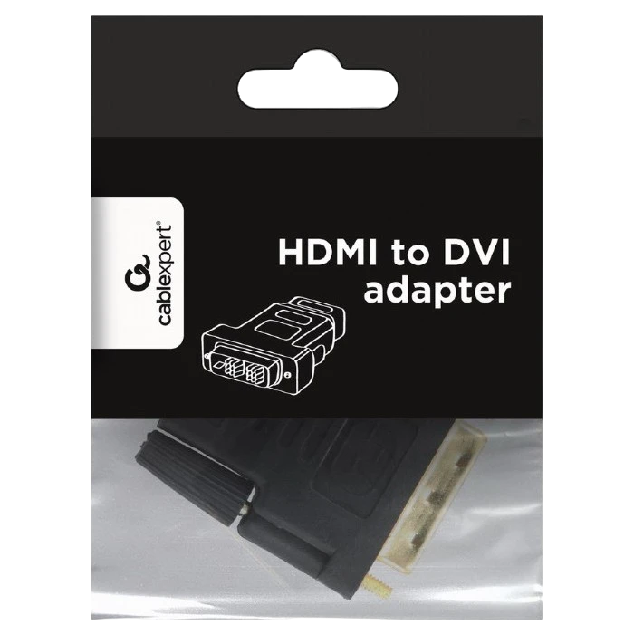 Видеоадаптер cablexpert a-hdmi-dvi-2, hdmi (f) - dvi-i (m), чёрный 3