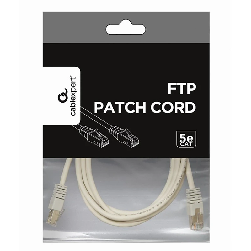 Patch cord cablexpert pp22-1.5m, cat5e ftp, 1,5m, gri 2