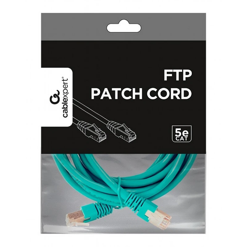 Patch cord cablexpert pp22-2m/g, cat5e ftp, 2m, verde 2