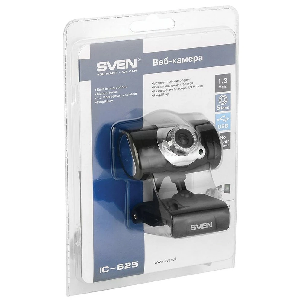 Cameră web sven ic-525, 1280 x 1024, negru 3