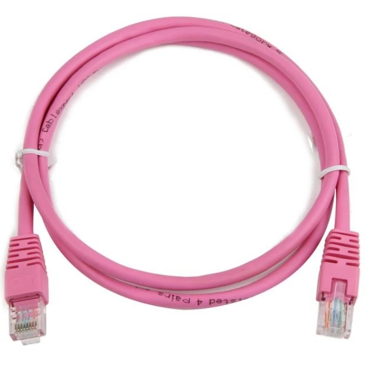 Патч-корд cablexpert pp6-1m/ro, cat6 ftp , 1м, розовый 4