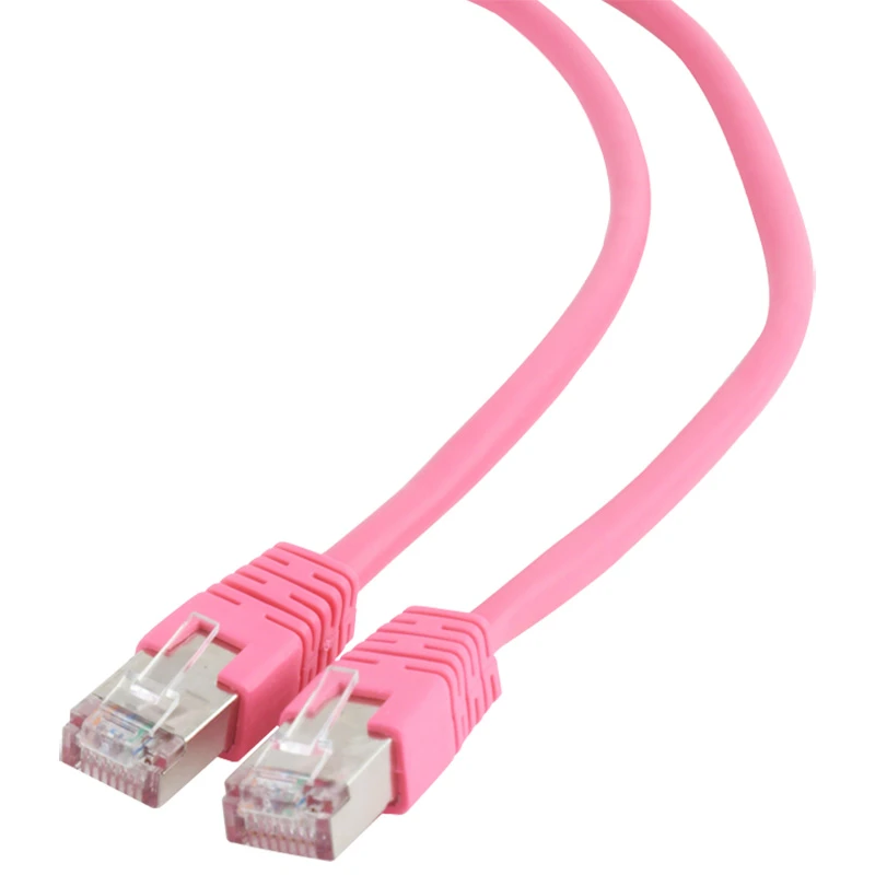 Патч-корд cablexpert pp6-1m/ro, cat6 ftp , 1м, розовый 6