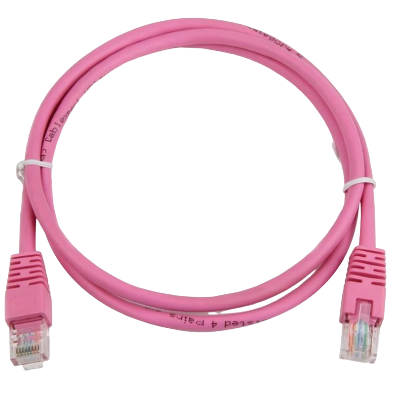 Патч-корд cablexpert pp6-1m/ro, cat6 ftp , 1м, розовый 2
