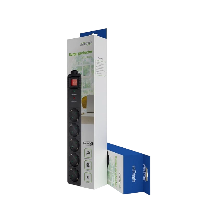 Prelungitor electric gembird spg5-c-15, 5 prize, 4,5m, negru 2