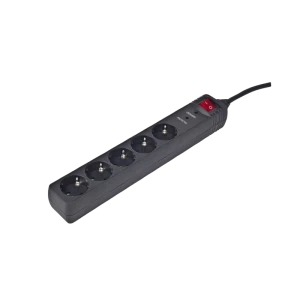 Prelungitor electric gembird spg5-c-15, 5 prize, 4,5m, negru Thumbnail 2