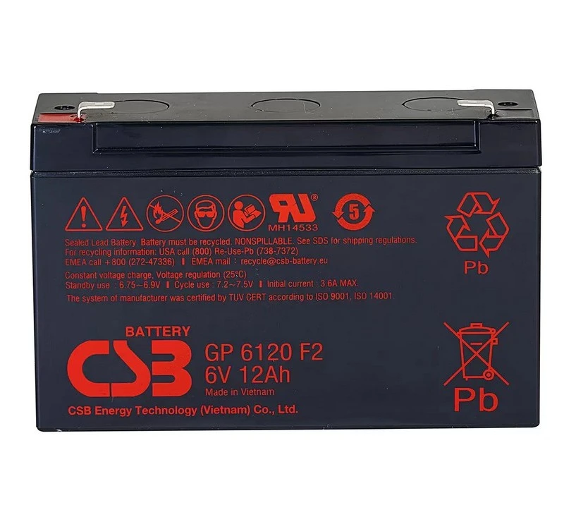 Аккумулятор для резервного питания ultra power gp, 6в, 12а*ч 3
