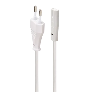 Шнур питания cablexpert pc-184/2-w, 1,8м, белый