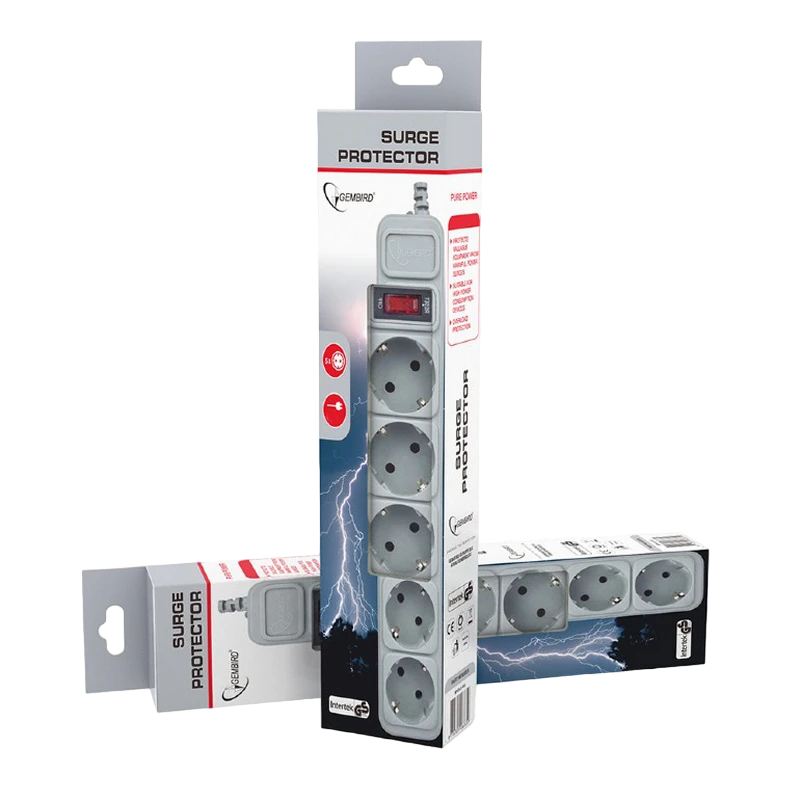 Prelungitor electric gembird gmb spg3-b-15c, 5 prize, 4,5 m, alb 4