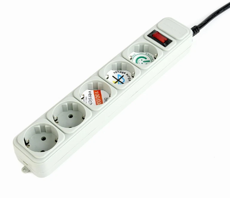 Prelungitor electric gembird gmb spg3-b-15c, 5 prize, 4,5 m, alb 5