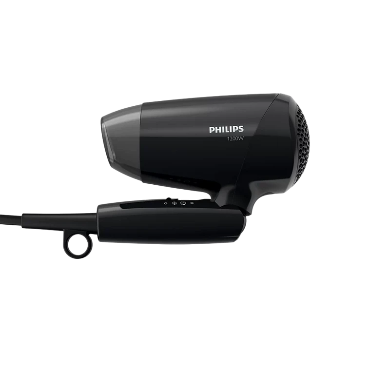 Компактный фен philips essentialcare bhc010/10, 1200 вт, чёрный 7