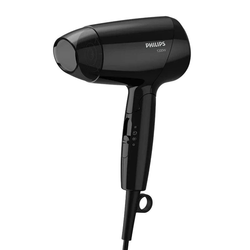 Компактный фен philips essentialcare bhc010/10, 1200 вт, чёрный 5