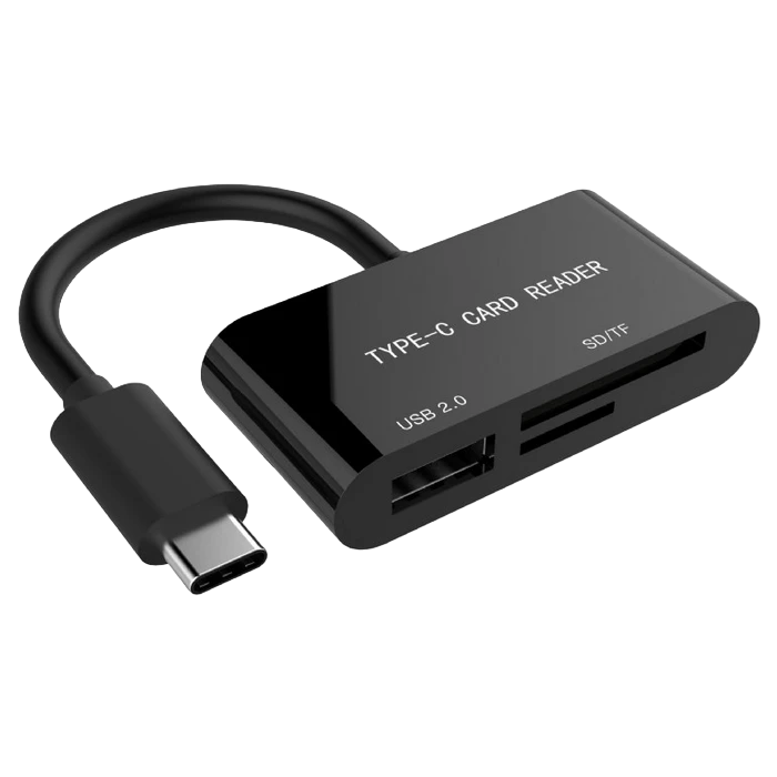 Кардридер gembird uhb-cr3-02, usb type-c, чёрный 6