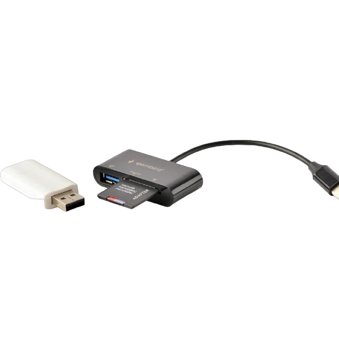 Cititor de carduri gembird uhb-cr3-02, usb type-c, negru 4