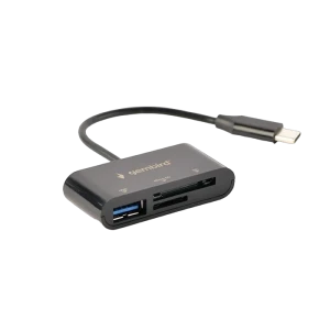 Cititor de carduri gembird uhb-cr3-02, usb type-c, negru Thumbnail 3