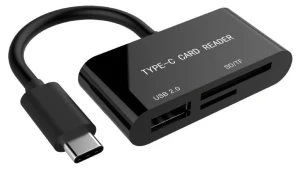 Cititor de carduri gembird uhb-cr3-02, usb type-c, negru Thumbnail 5