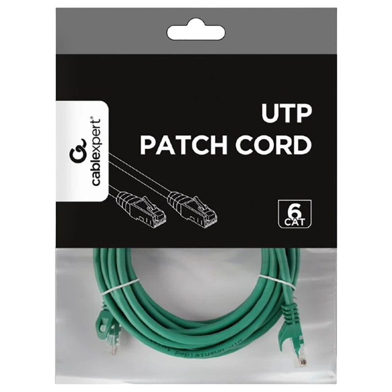 Patch cord cablexpert pp6u-5m/g, cat6 utp, 5m, verde 6