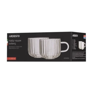 Set cupe ardesto iceberg ar2640gg, 400 ml, 2 bucs, transparent Thumbnail 4