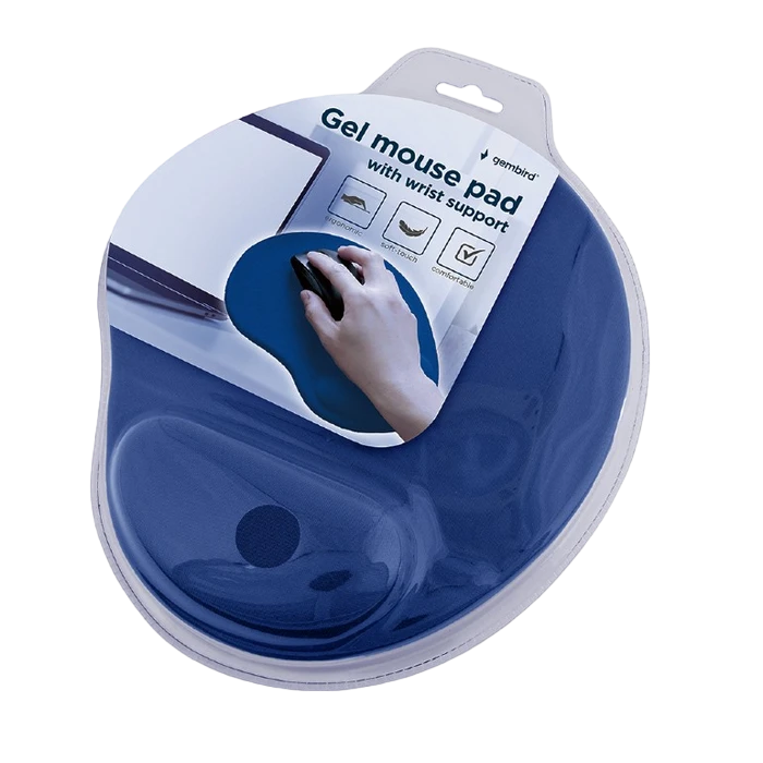 Коврик для мыши gembird mp-gel-b, 240мм x 220мм, синий 3