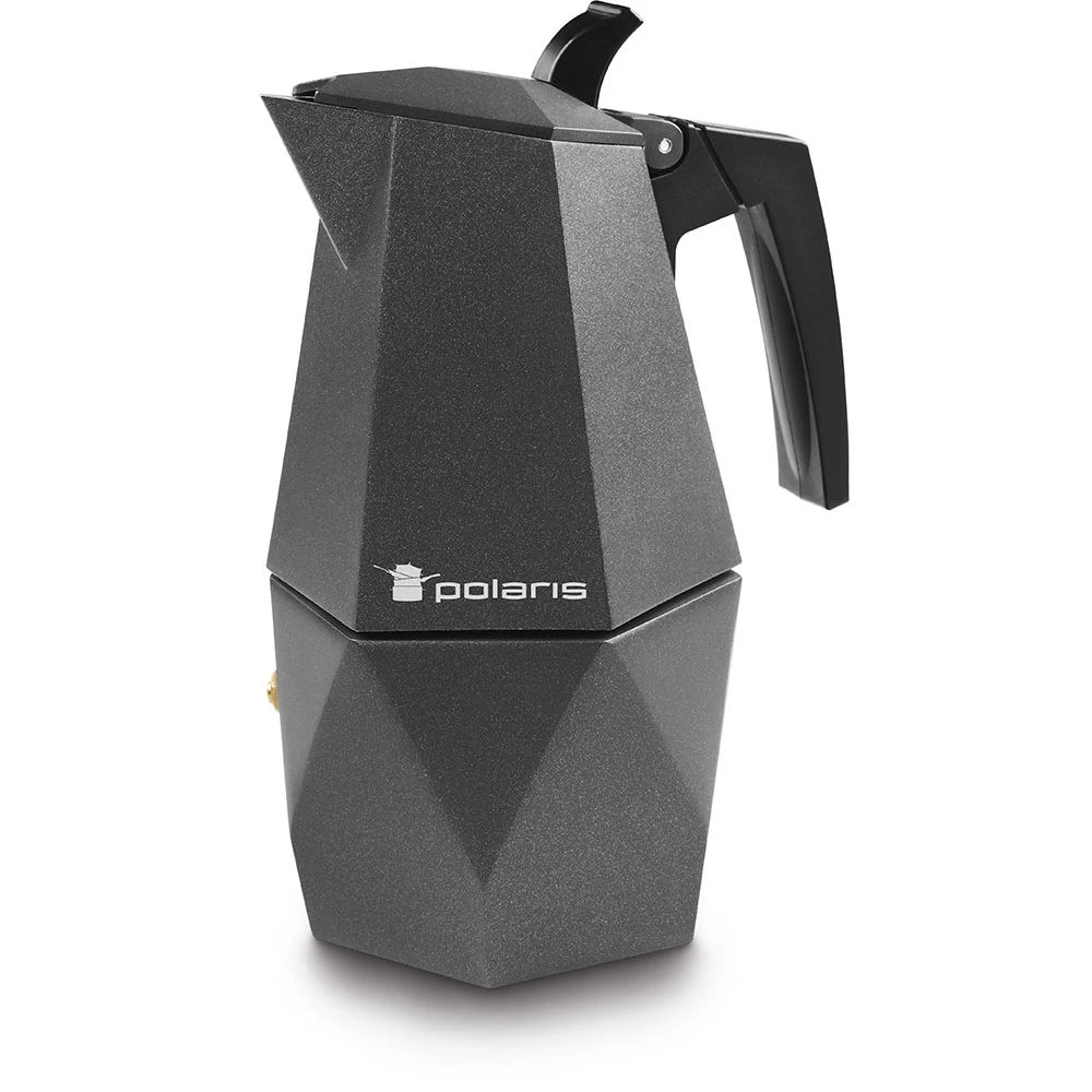 Гейзерная кофеварка polaris kontur-4c, чёрный 5