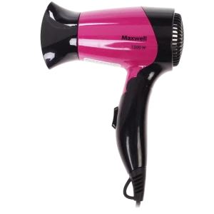 Uscător de păr compact maxwell mw-2007, 1200 w, negru | roz