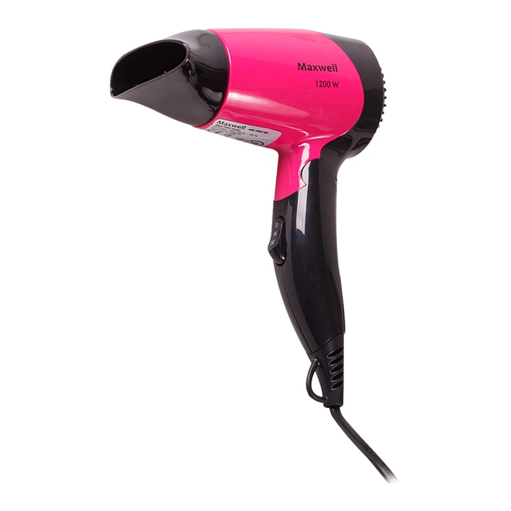 Uscător de păr compact maxwell mw-2007, 1200 w, negru | roz 3