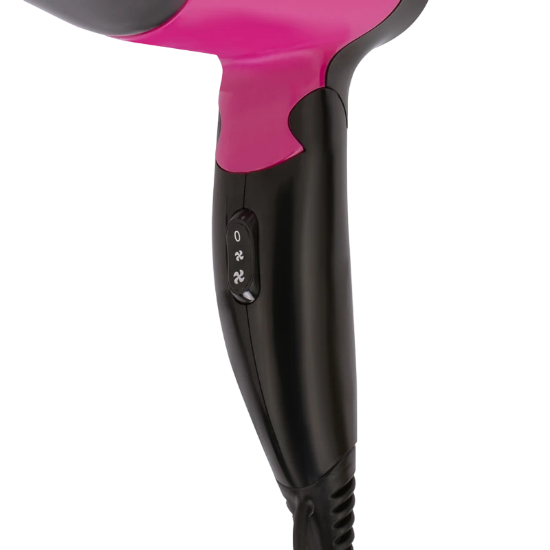 Uscător de păr compact maxwell mw-2007, 1200 w, negru | roz 10