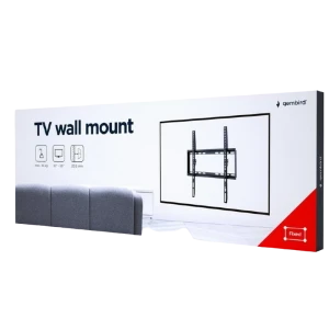 Фиксированное настенное крепление gembird wm-55f-04, чёрный Thumbnail 2