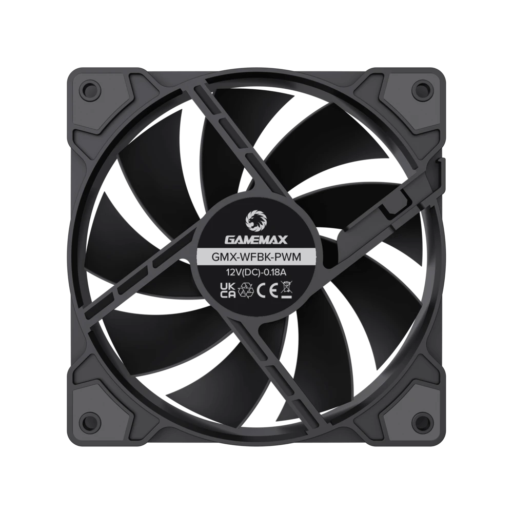 Ventilator pc gamemax gmx-wfbk-pwm, 120 mm 5