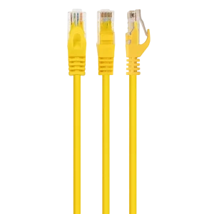 Патч-корд cablexpert pp6u-0.5m/y, cat6 utp, 0,5м, жёлтый