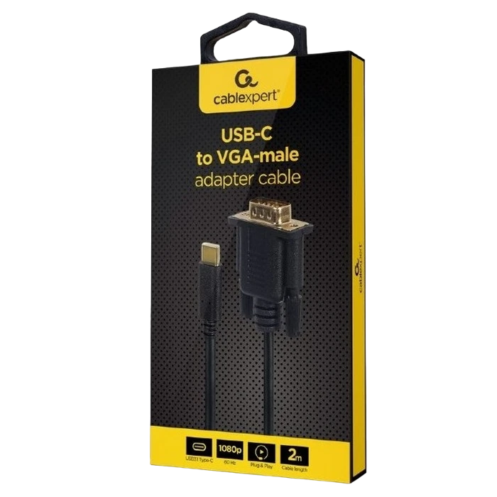Cablu video cablexpert a-cm-vgam-01, usb type-c (m) - vga (m), 0.15 m, negru 4