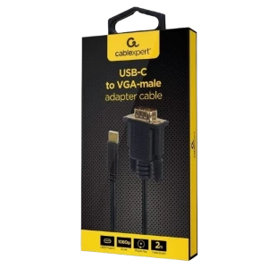 Cablu video cablexpert a-cm-vgam-01, usb type-c (m) - vga (m), 0.15 m, negru Thumbnail 4