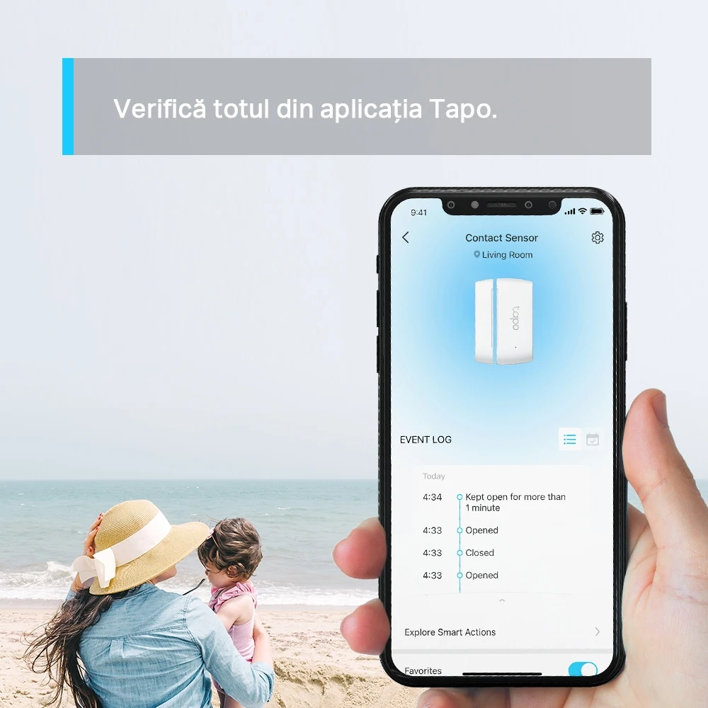 Умный контактный датчик tp-link tapo t110, белый 5