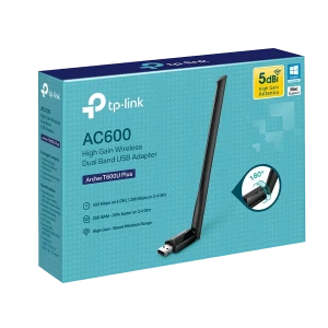 Usb aдаптер tp-link archer t600u plus, чёрный Thumbnail 4