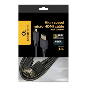 Cablu video cablexpert cc-hdmid-6, hdmi (m) - micro-hdmi (m), 1.8 m, negru Thumbnail 2