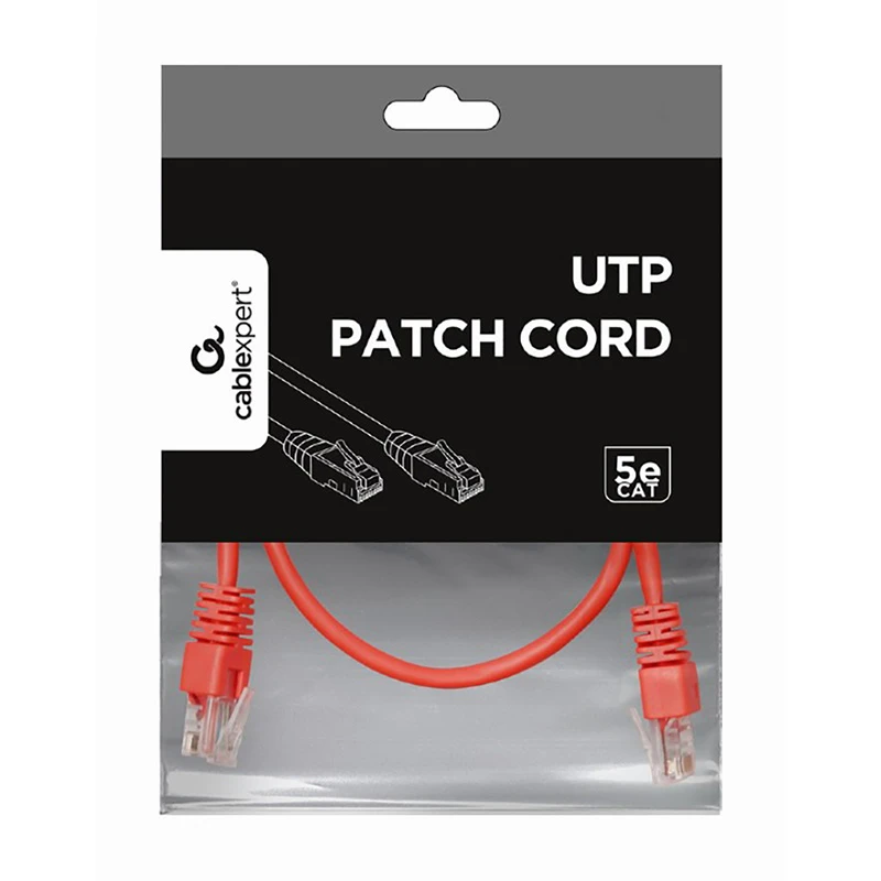 Patch cord cablexpert pp12-0.25m/r, cat5e utp, 0,25m, roșu 6